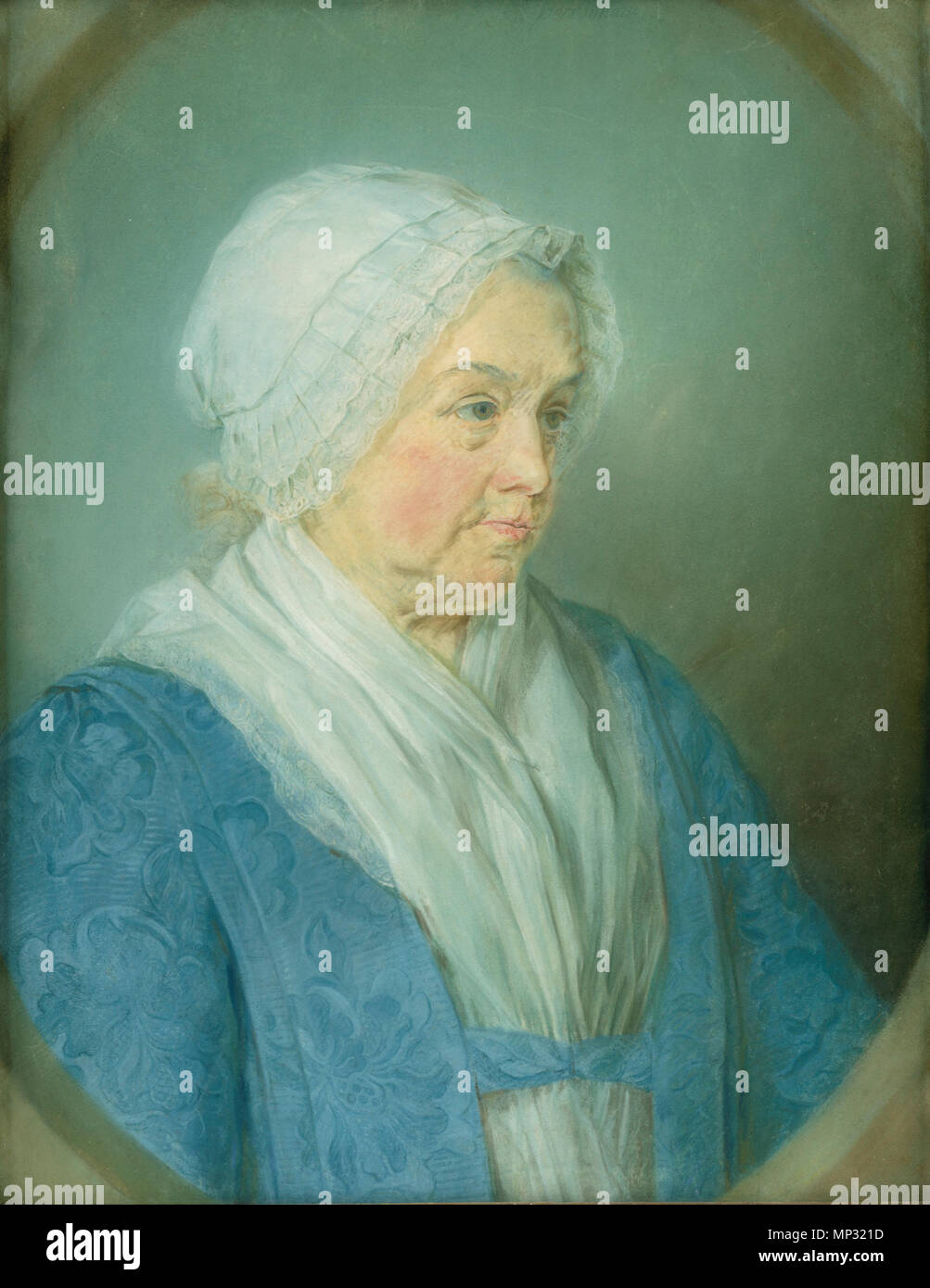 Portrait de Sara Hinloopen (1689-1775). Sara Hinlopen, épouse de l'Arent van der Waeyen (1685-1767), marchand et conseiller au conseil municipal de la ville d'Amsterdam. Pendentif de fichier:Jean Baptiste Perroneau 004.jpg . Mars 1763. Jean-Baptiste Perronneau 003 713 Banque D'Images