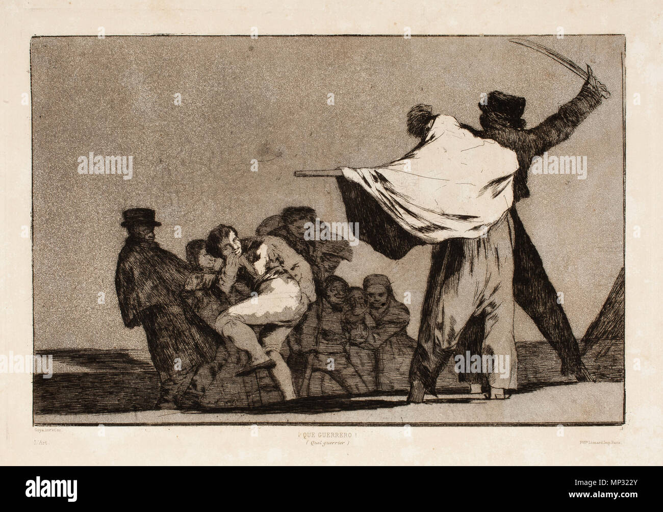 . Anglais : Cette impression est une œuvre de la série 'Disparates' (1re édition, 1877) . 3 juin 2011, 11:29:28. Francisco Goya (1746-1828) Noms alternatifs Francisco Goya Lucientes, Francisco de Goya y Lucientes, Francisco José Goya Lucientes Description l'espagnol, peintre, graveur, lithographe, graveur et aquafortiste Date de naissance/décès 30 Mars 1746 16 avril 1828 Lieu de naissance/décès Fuendetodos Bordeaux lieu de travail Madrid, Saragosse, Bordeaux contrôle d'autorité : Q5432 : VIAF 54343141 ISNI : 0000 0001 2280 1608 ULAN : 500118936 RCAC : n79003363 36545788 1026 NLA : WorldCat Prado - Los Banque D'Images