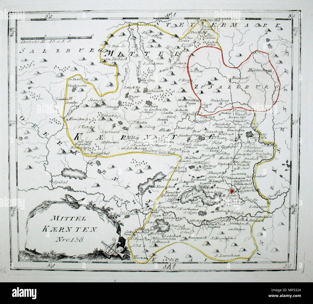 . Deutsch : Mittel-Kaernten. Nro. 138. Kolorierter Kupferstich . 1791/1792. Johann Franz Joseph von Reilly (1766-1820) Noms alternatifs Reilly, Franz Johann Joseph von Description Éditeur et écrivain autrichien Date de naissance/Décès 18 Août 1766 6 juillet 1820 Lieu de naissance/décès Vienne Vienne 1790 - 1800 période de travail lieu de travail de contrôle de l'autorité de Vienne : Q113944 : 102371035 VIAF ISNI : 0000 0001 1839 240X RCAC : n88624007 GND : 118748017 158784243 1046 WorldCat SUDOC : Reilly 138 Banque D'Images