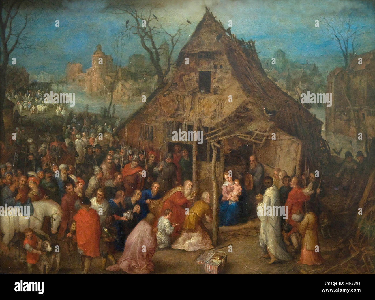 L'Adoration des Mages fin du 16e siècle. 696 Jan Brueghel de Oude (1568-1625) - porte de koningen Aanbidding (1600) - kmska 001 28-02-2010 14-20-47 Banque D'Images