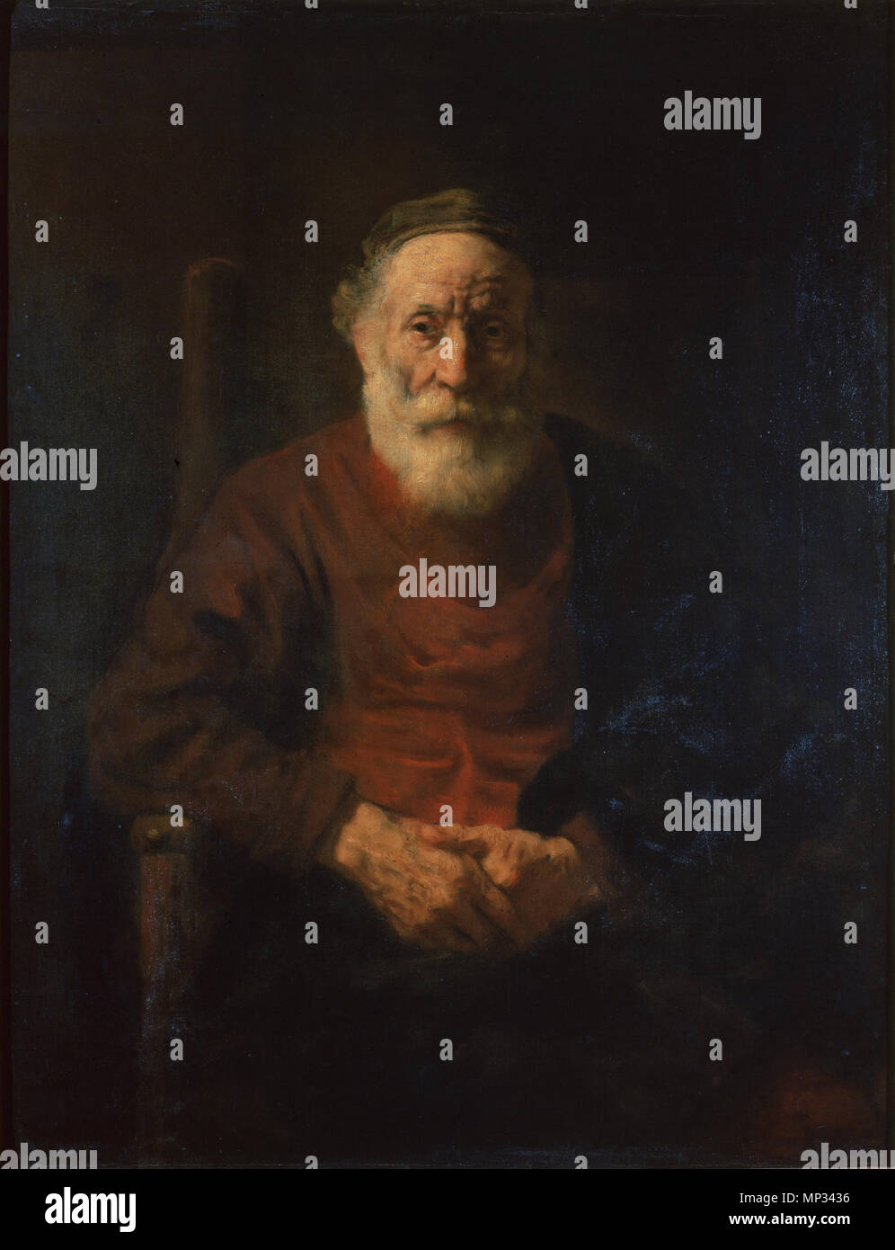 Репродукция Цифровая находится коллекции картины этой в интернет-галереи http://gallerix.ru Gallerix.ru ( ) Portrait d'un vieil homme en rouge circa 2018 1652/54. 1053. Dirck van Rijn - Portrait d'un vieil homme en rouge Banque D'Images