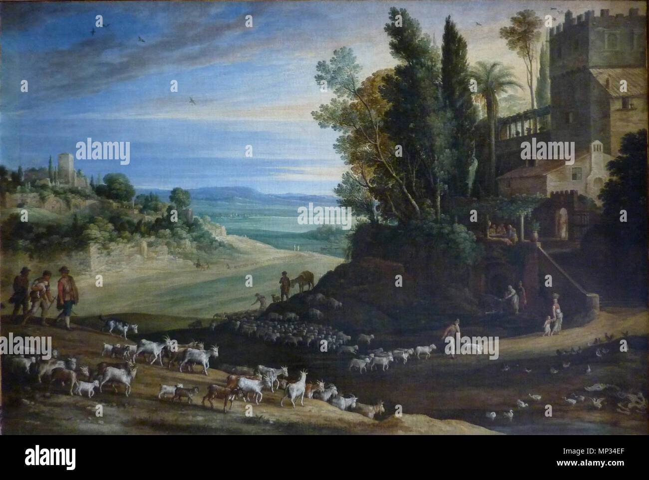 806 Les pèlerins d'Emmaüs par Paul Bril Banque D'Images