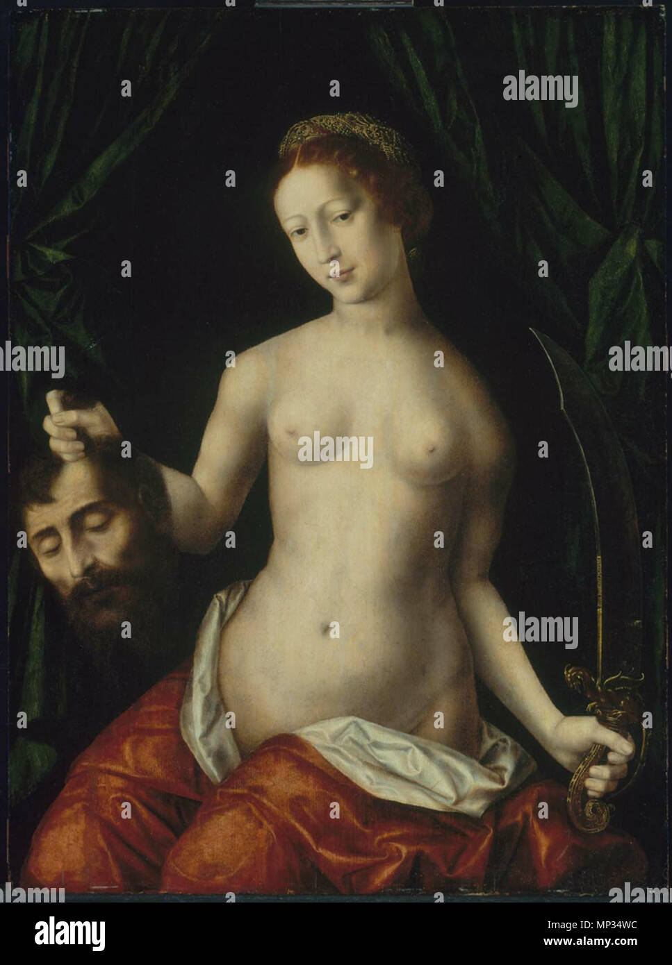 Anglais : Judith avec la tête d'Holopherne 1543. 699 Jan Massijs - Judith avec la tête d'Holopherne SC234883 Banque D'Images