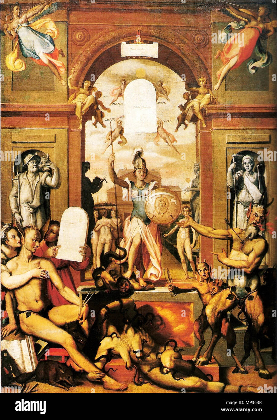 . Italiano : Porta Virtutis . 1581. 1014 Porta Virtutis - F. Zuccari Banque D'Images