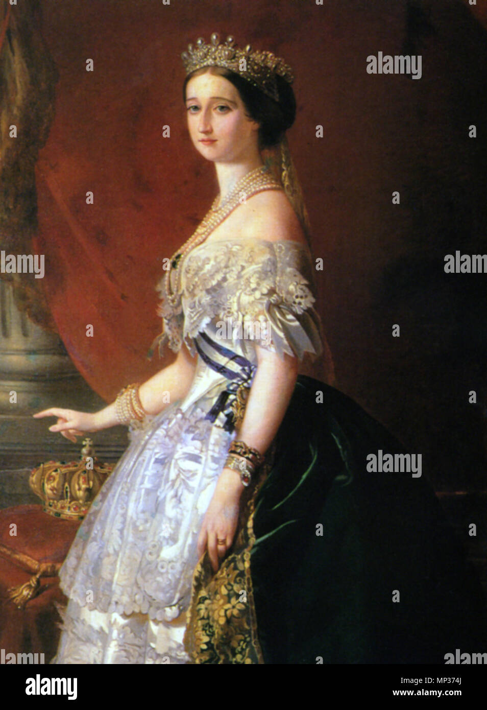 781 L'impératrice Eugénie - 1853 - Franz Xaver Winterhalter (détail) Banque D'Images