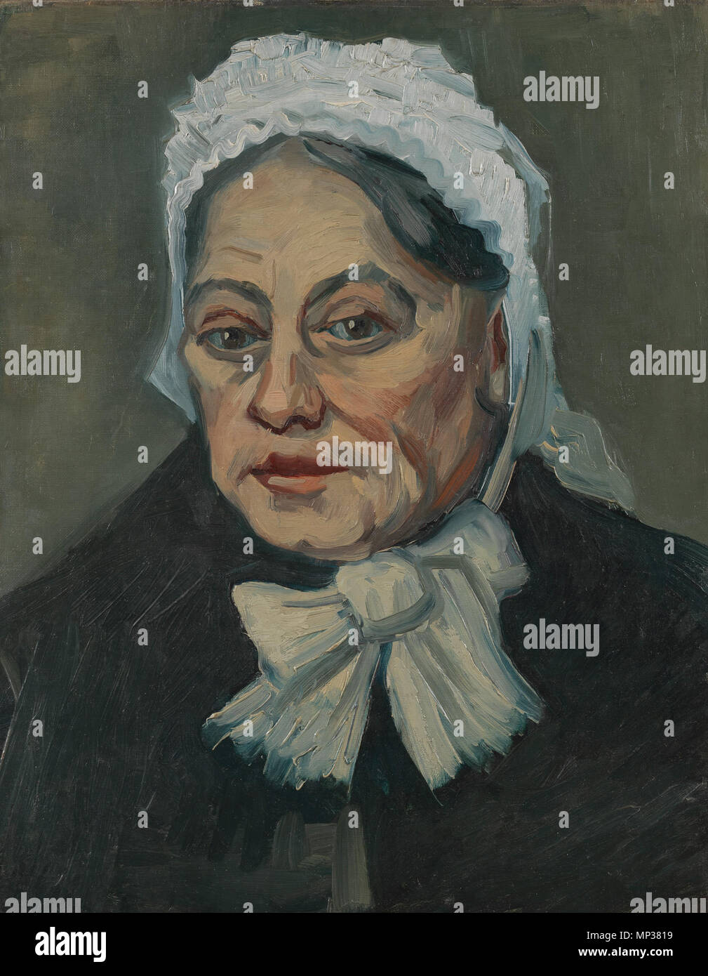Anglais : Portrait d'une vieille femme Nederlands : Portret van een oude vrouw . Anglais : peinture de Vincent van Gogh, 1885 Nederlands : Schilderij van Vincent van Gogh, 1885 . 1885. 1023 Portret van een oude vrouw - s0010V1962 - Van Gogh Banque D'Images