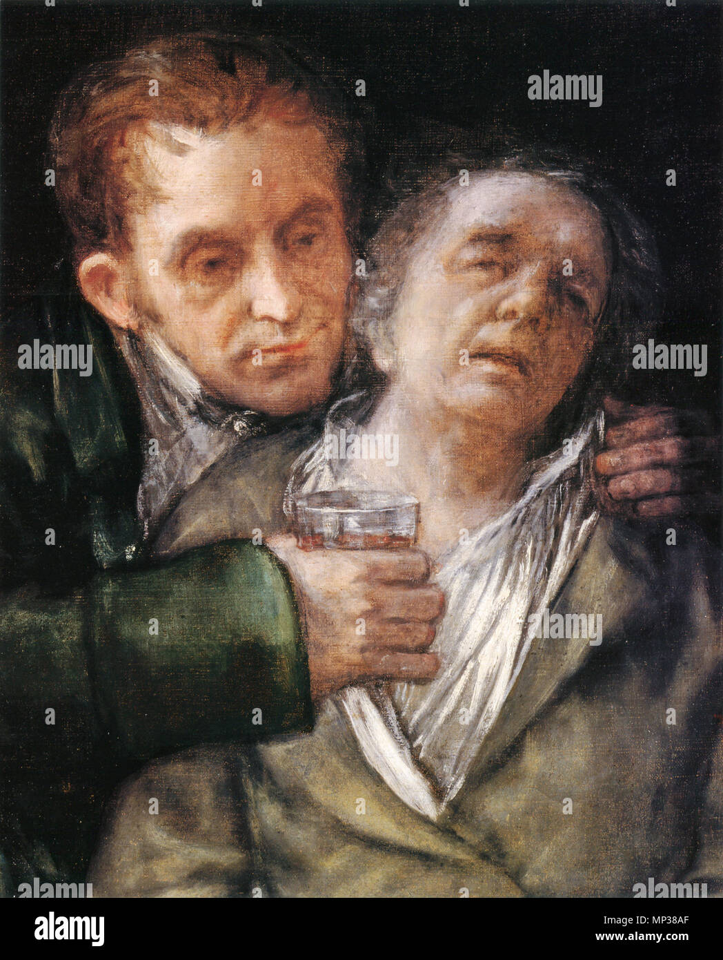 . 1110 Self-portrait with Dr Arrieta de Francisco de Goya (détail) Banque D'Images