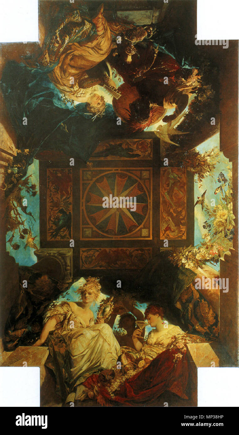 Allemand : Die vier Weltteile . Hans Makart était un Autrichien du 19e siècle l'histoire académique peintre, designer, décorateur et . 2008 (date). Hans Makart (1840-1884) Noms alternatifs Johann Ferdinand Apollonios Description Makart peintre autrichien, dessinateur, décorateur et concepteur de la peinture d'histoire académique Date de naissance/décès 28 Mai 1840 3 octobre 1884 Lieu de naissance/décès lieu de travail vienne Salzbourg Vienne (1858), Salzbourg (1859), Munich (1859-1865), Vienne (1869-1884) contrôle d'autorité : Q511444 : VIAF 32791716 ISNI : 0000 0000 7365 1286 ULAN : 500026894 RCAC : WGA n84193240 Banque D'Images