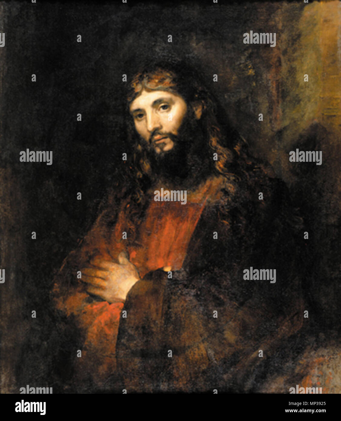 5.1.2 L'Anglais : le Christ les bras croisés entre 1657 et 1661. 1048 - Rembrandt le Christ avec les mains pliées 1971.37 Banque D'Images