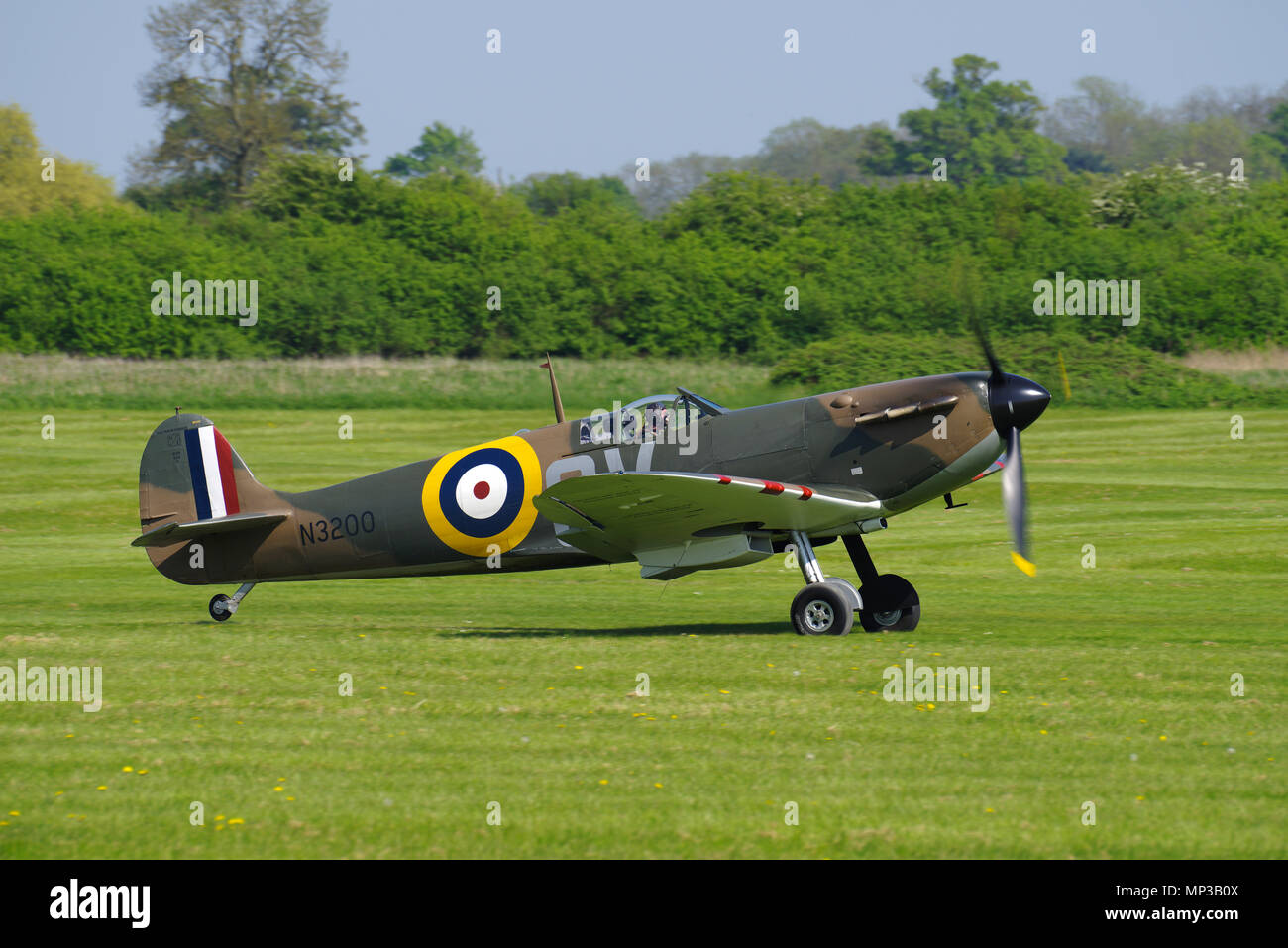 Vickers Supermarine Spitfire Mk 1 N3200, Old Warden, Bedfordshire, Banque D'Images