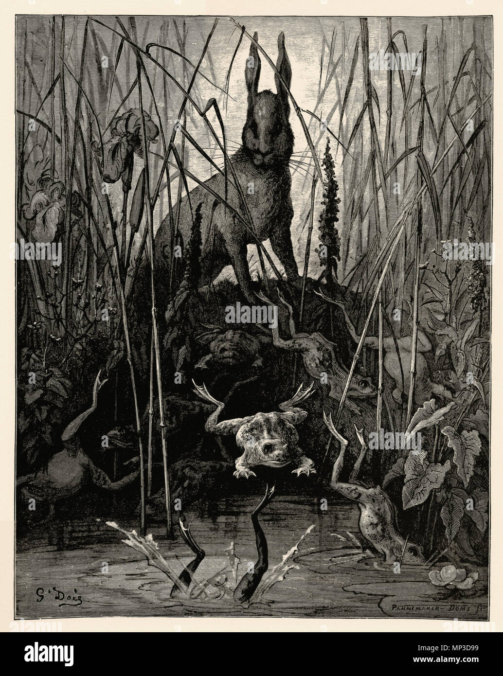 . Anglais : Scan d'une gravure de Gustave Doré - 'Le lièvre et les Grenouilles' . Gustave Doré (1832-1883) Noms alternatifs Paul Gustave Doré, Paul Gustave Louis Christophe Doré Description peintre, illustrateur, graveur et caricaturiste Date de naissance/Décès 6 Janvier 1832 23 janvier 1883 Lieu de naissance/décès lieu de travail Paris Strasbourg Paris contrôle d'autorité : Q6682 : VIAF 41839207 ISNI : 0000 0001 2278 6962 ULAN : 500013657 RCAC : n79089221 35041510 1175 NLA : WorldCat le lièvre et les Grenouilles Banque D'Images