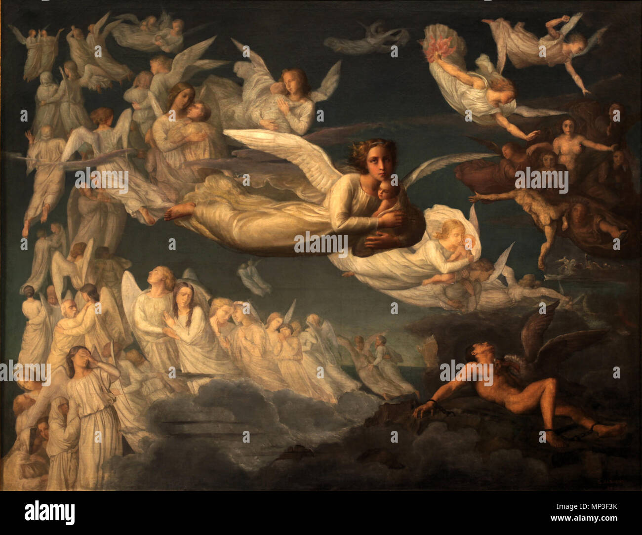 Poème de l'âme - Passage de l'âme 1854. 798 le poeme de lAme-02-Louis Janmot-MBA Lyon-IMG 0485 Banque D'Images