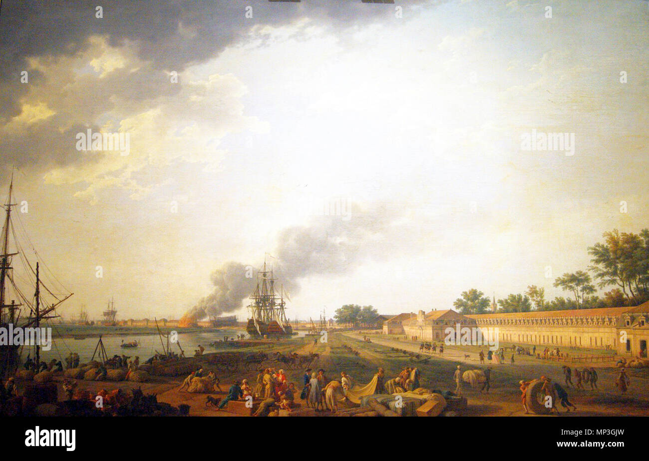 . Vue sur le port de Rochefort et ses magazines coloniale . 18e siècle. Claude-Joseph Vernet (1714-1789) Noms alternatifs Claude Joseph Vernet Claude-Joseph Vernet, peintre et graveur français Description Date de naissance/Décès 14 Août 1714 3 décembre 1789 Lieu de naissance/décès Avignon Paris lieu d'Italie (1734-1753) contrôle d'autorité : Q315819 : VIAF 14965328 ISNI : 0000 0000 8094 4503 ULAN : 500029638 RCAC : n50070309 NLA : 35717551 743 WorldCat Joseph Vernet, Vue du port de Rochefort, faire levier du magasin des Colonies Banque D'Images