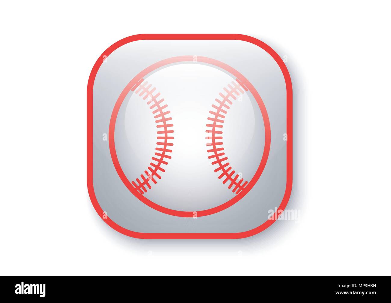 L'icône vecteur conception de bouton sport baseball Illustration de Vecteur