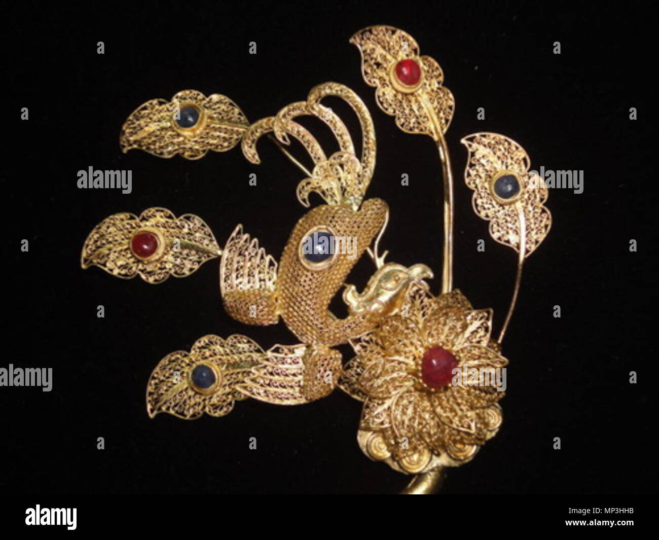 895 Dynastie Ming Silver-gilt goupille 3 Banque D'Images