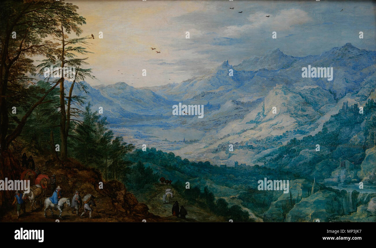 KMSsp214 737 Joos de Momper (II) &AMP ; Jan Brueghel (I) - paysage rocheux (Statens Museum for Kunst) Banque D'Images