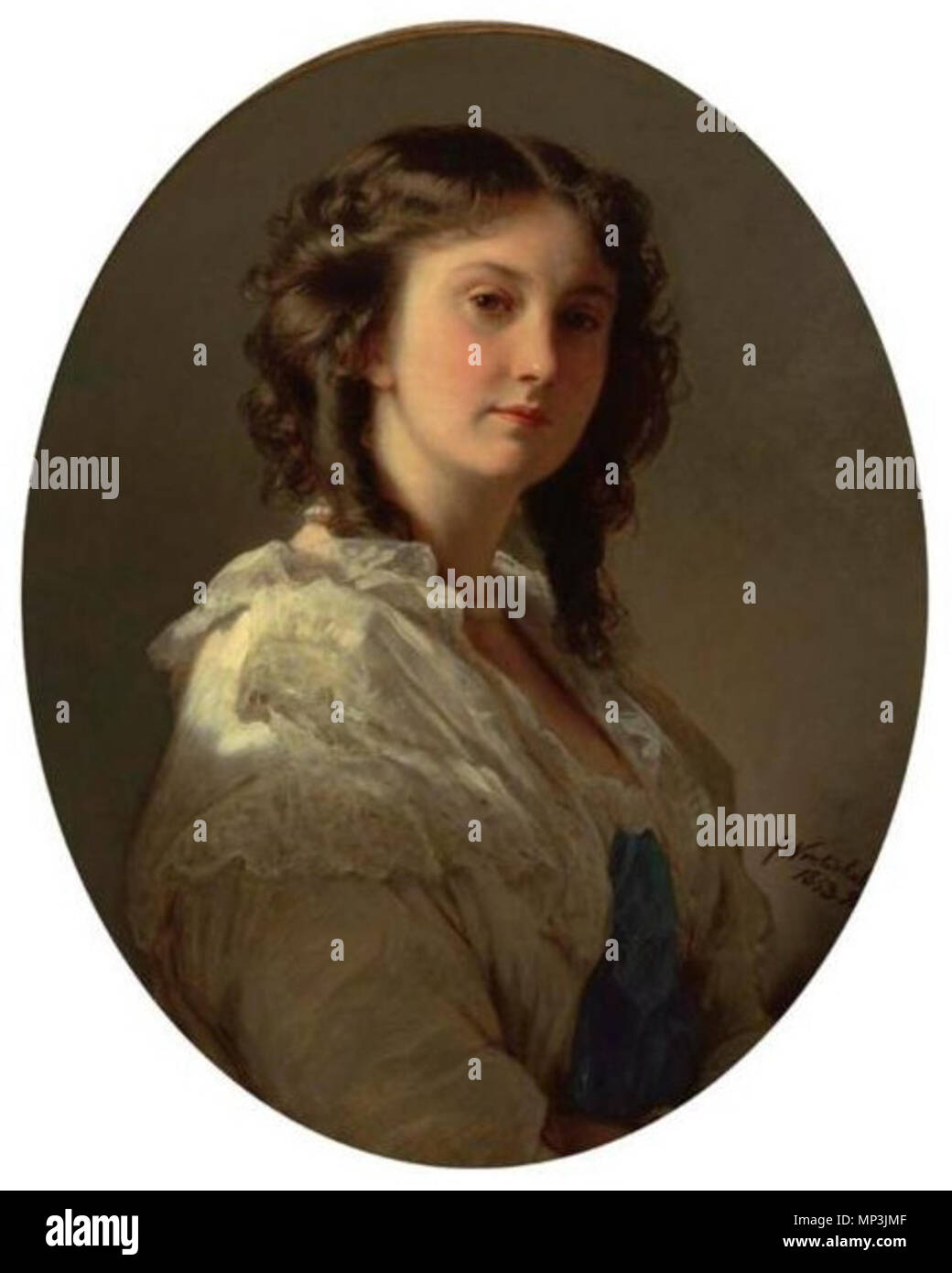 . Русский : Мария Васильевна Воронцова (1819-1895), ур.Трубецкая браке Столыпина первом, в. . 1853. 859 Maria Vorontsova par Winterhalter Banque D'Images