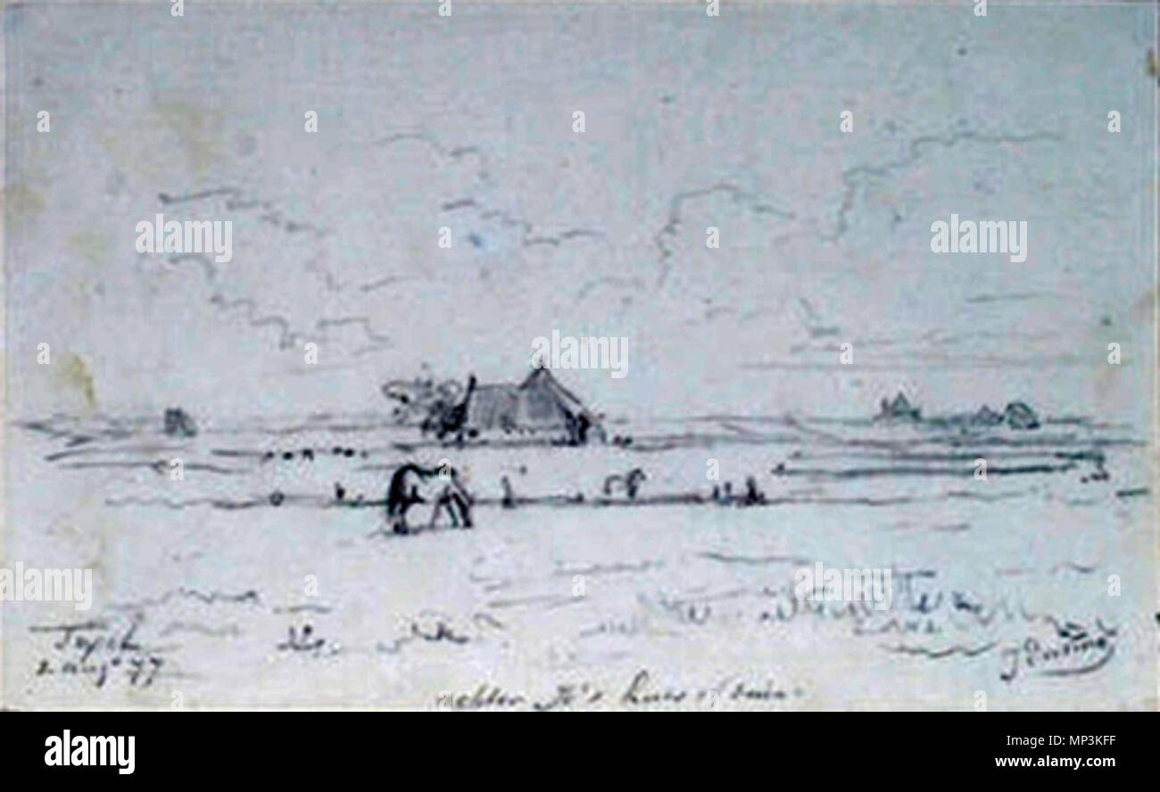 . Nederlands : Texel - achter Jo[hannes] huis de tuin, Johannes Ensing, zoon van Jan Ensing arts était op Texel . 2 août 1877. 697 Jan Ensing Texel Banque D'Images