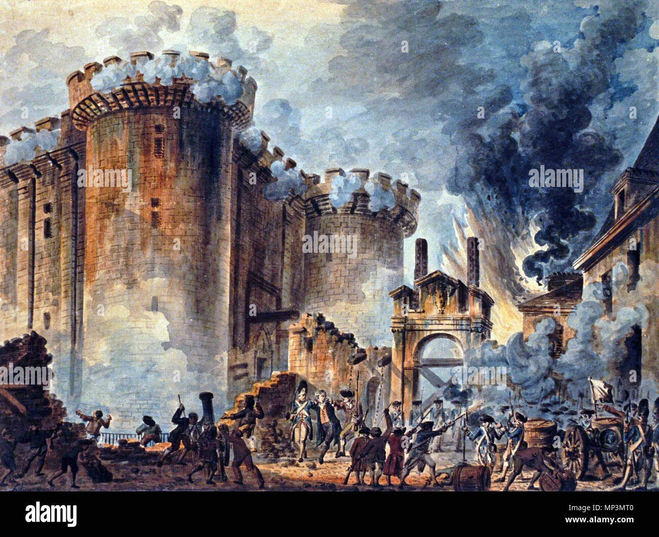 Anglais : La prise de la bastille . «Узяцце Бастыліі Беларуская : Бернар Журдан» акварэль,, anglais : 'la prise de la Bastille", visible au centre est l'arrestation de Bernard René Jourdan, m de Launay (1740-1789). Español : 'Toma de la Bastilla', en el centro se apreciaba el arresto del marqués de Launay. English : 'La prise de la Bastille". Au centre, on peut voir l'arrestation du gouverneur de la Bastille, Bernard René Jourdan, marquis de Launay (1740-1789). Português : Un 'Tomada da Bastilha', aucun centro se vê www un de Jourdan de René de Bernard, marquis de Launay (1740-1789). Français : 'Pr Banque D'Images