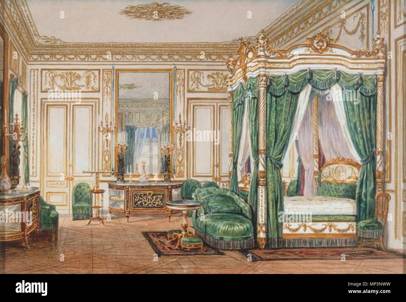 782 La chambre à coucher de l'Impératrice Eugénie Banque D'Images