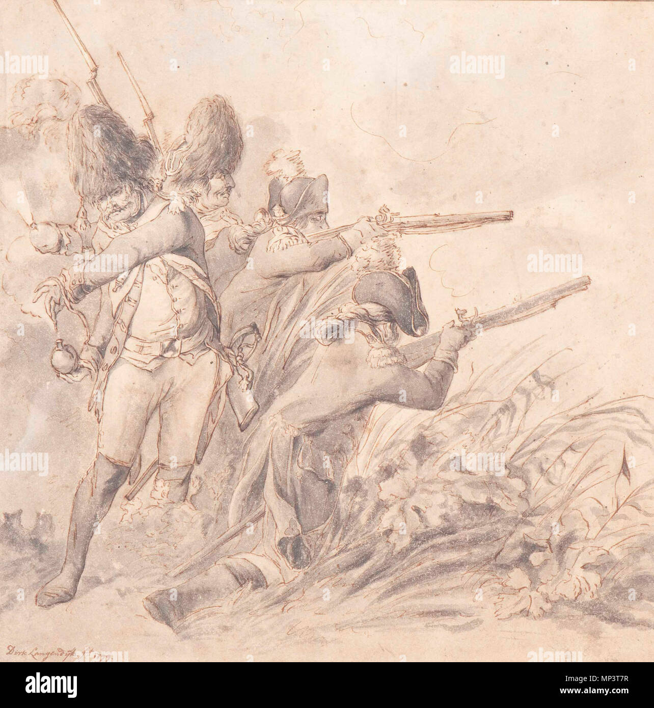 (Russe ou français) forces armées près de Bergen *stylo marron, gris laver 28.6 x 28.8 cm * *signé b.l. : Dirk Lagendijk, fct 1799 . English : anglais (ou français) forces armées près de Bergen brown wash gris stylo, 28,6 x 28,8 cm signé b.l. : Dirk Lagendijk, fct 1799 . 1799. Dirk Lagendijk (1748-1805) Noms alternatifs Dirk Langendyk Description peintre, dessinateur, graveur et aquarellist Date de naissance/décès 8 Mars 1748 15 décembre 1805 Lieu de naissance/décès Rotterdam Rotterdam période de travail entre 1763 et 1805 circa circa travail lieu Rotterdam contrôle d'autorité : Q1839843 VIAF : 244 Banque D'Images