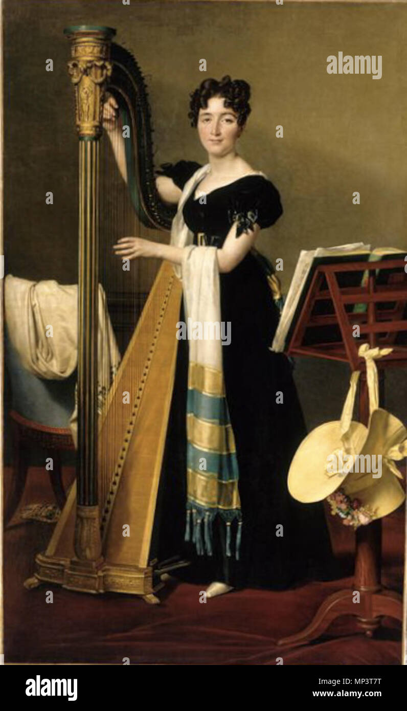 Q29643408. English : portrait de Juliette de Villeneuve . 1824. 689 Jacques Louis David - Juliette de Villeneuve Banque D'Images