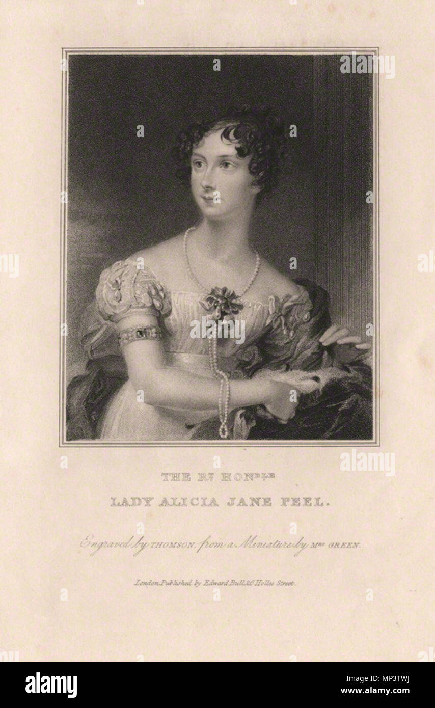 Par James Thomson (Thompson), après Mary Green (nÈe Byrne), gravure, crépi publié 1833 . Anglais : par James Thomson (Thompson), après Mary Green (nÈe Byrne), gravure, crépi publié 1833 . 1833. Mary Green et al 788 Lady Alice Jane peler après Mary Green Banque D'Images