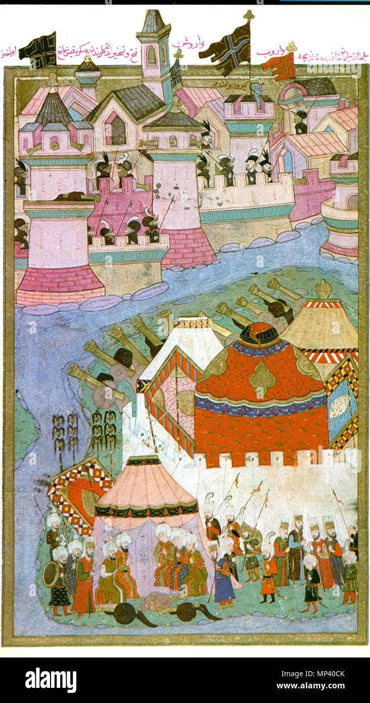 Soliman Ier après la prise de Buda, 1529 16e siècle. 1252 Conseil de guerre après l'échec du siège de Vienne Banque D'Images