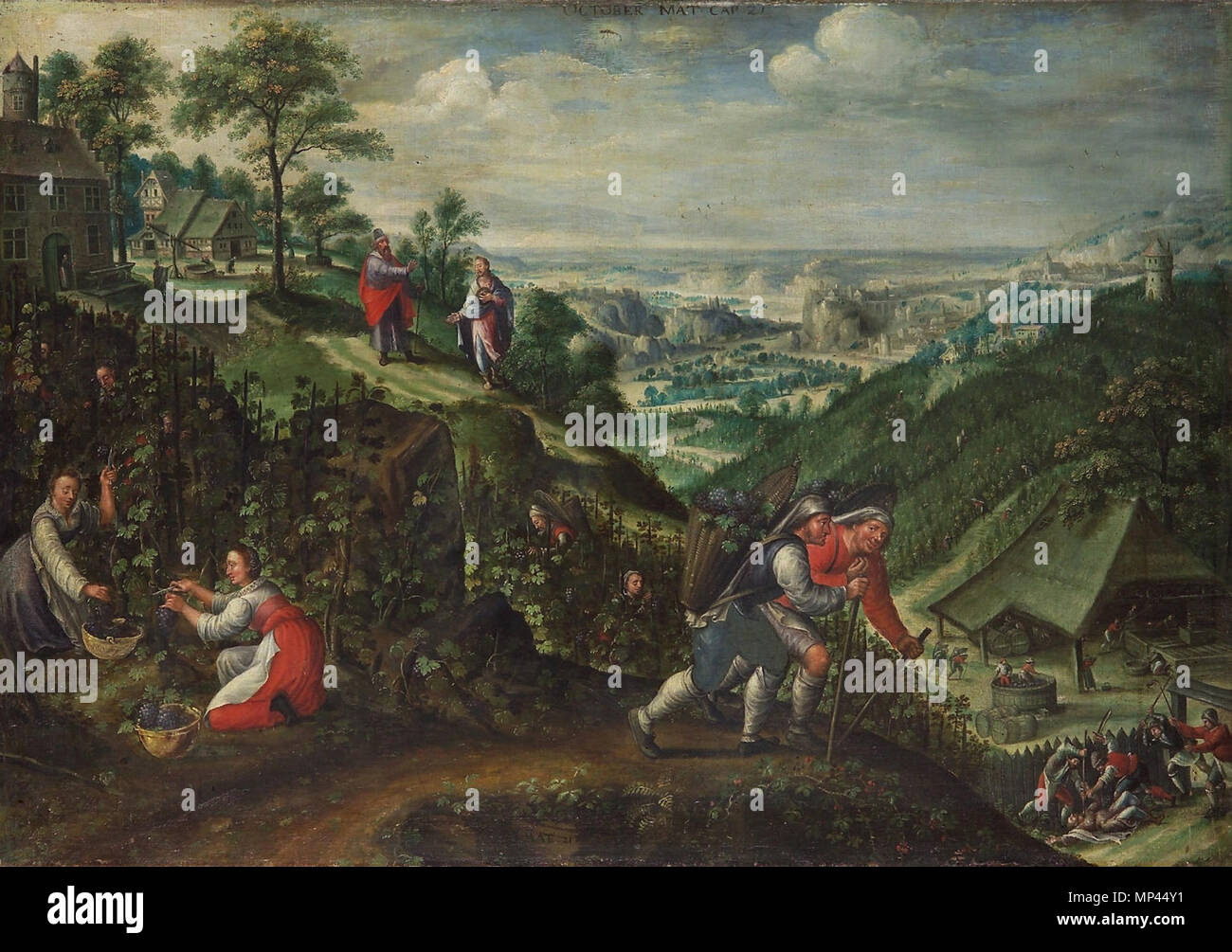Anglais : parabole des vignerons (entre octobre 1580 et 1590. 959 Marten van Valckenborch - parabole des vignerons (Octobre) Banque D'Images Anglais : parabole des vignerons (entre octobre 1580 et 1590. 959 Marten van Valckenborch - parabole des vignerons (Octobre) Banque D'Images