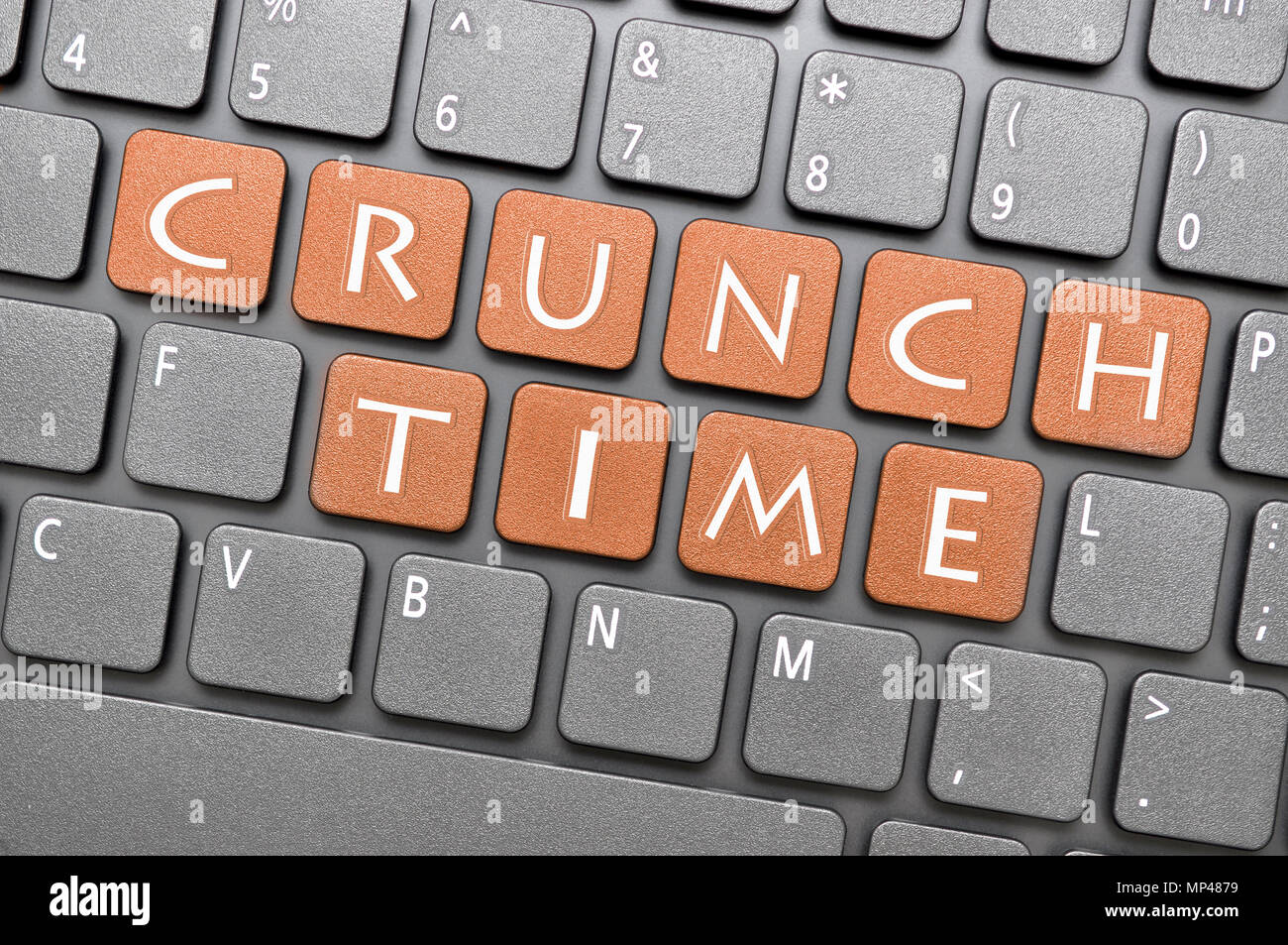 Gunmetal manque de temps touche au clavier Banque D'Images