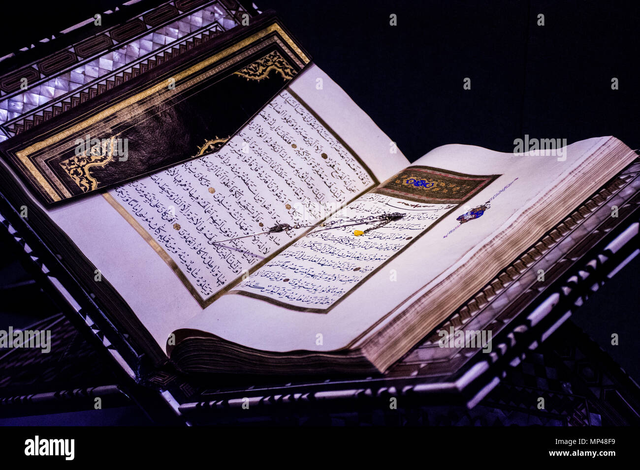 Livre saint des musulmans.kuran'ı kerim.coran. Banque D'Images