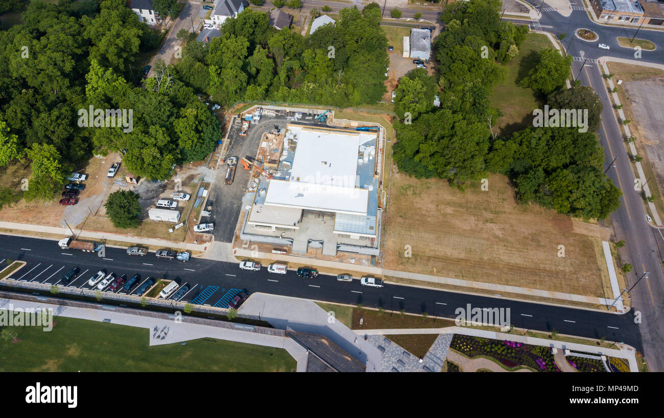 Construction d'un centre communautaire à la National Memorial pour la paix et la justice ou National Memorial lynchage, Montgomery, Alabama, États-Unis Banque D'Images