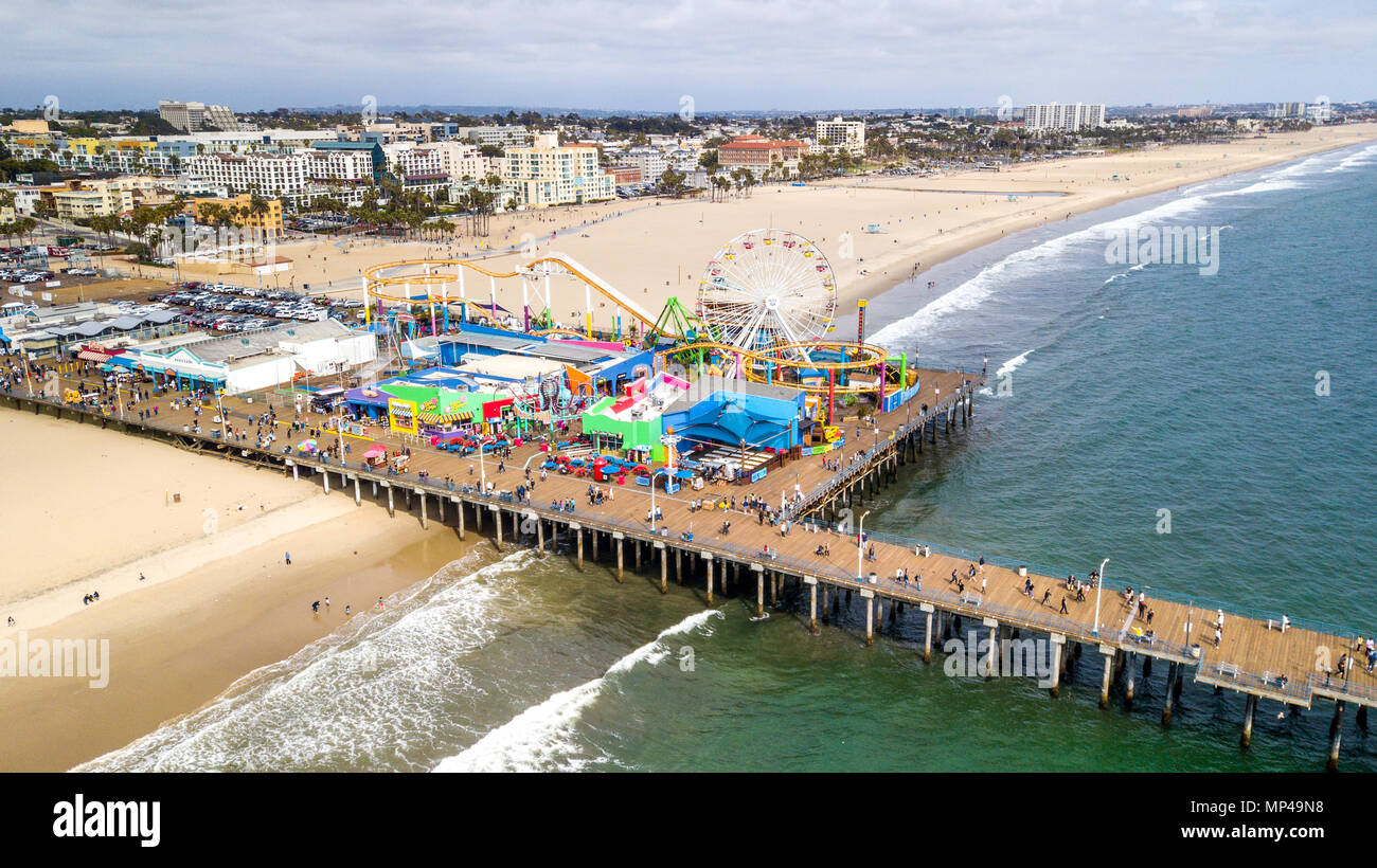 La jetée de Santa Monica, Santa Monica, Californie, USA Photo Stock - Alamy