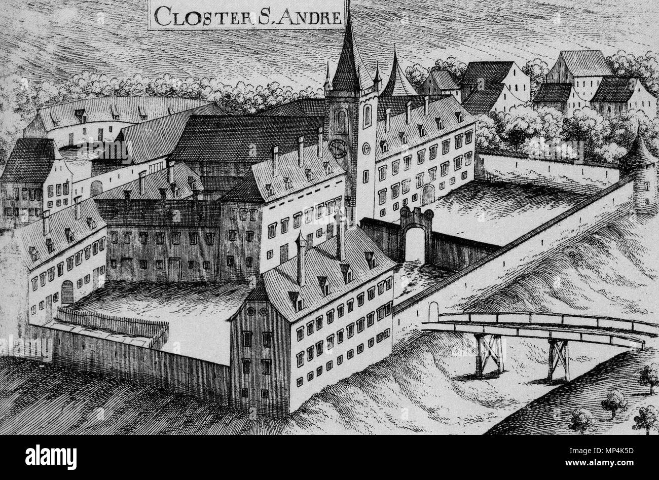 Vischer 1240 St.Andrä-a-d-Heavenly(1672) Banque D'Images