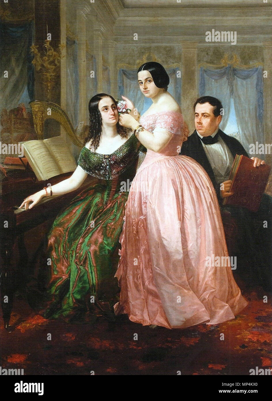 744 José Correia de Lima - Maestro Francisco Manuel o ditando Hino Nacional Banque D'Images