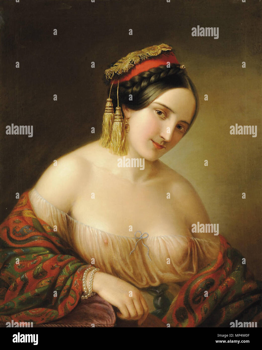 Femme grecque 1850. 853 femme grecque 1850 Marastoni Banque D'Images