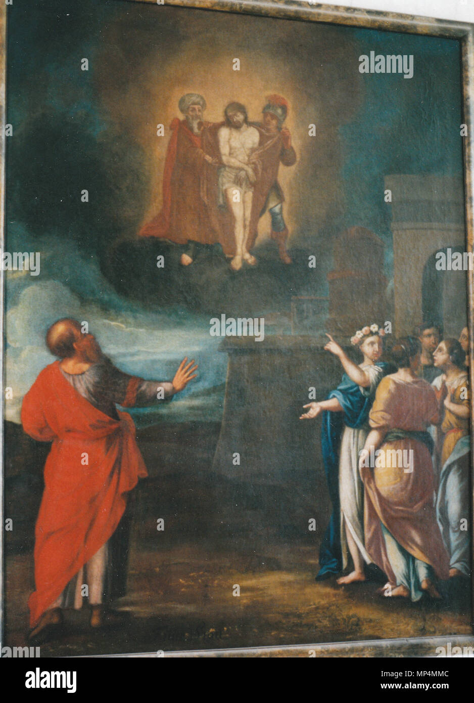 . Kreuzgang im Kloster Ottobeuren - Der König erscheint mit senneur Krone (HLD) 3,11  + 19,5 Joh (1722) . 10 juillet 1999. Joseph Ruffini (1690-1749), photographié par Hermetiker Kreuzgangbilder 769 Kloster Ottobeuren - À 41 Banque D'Images