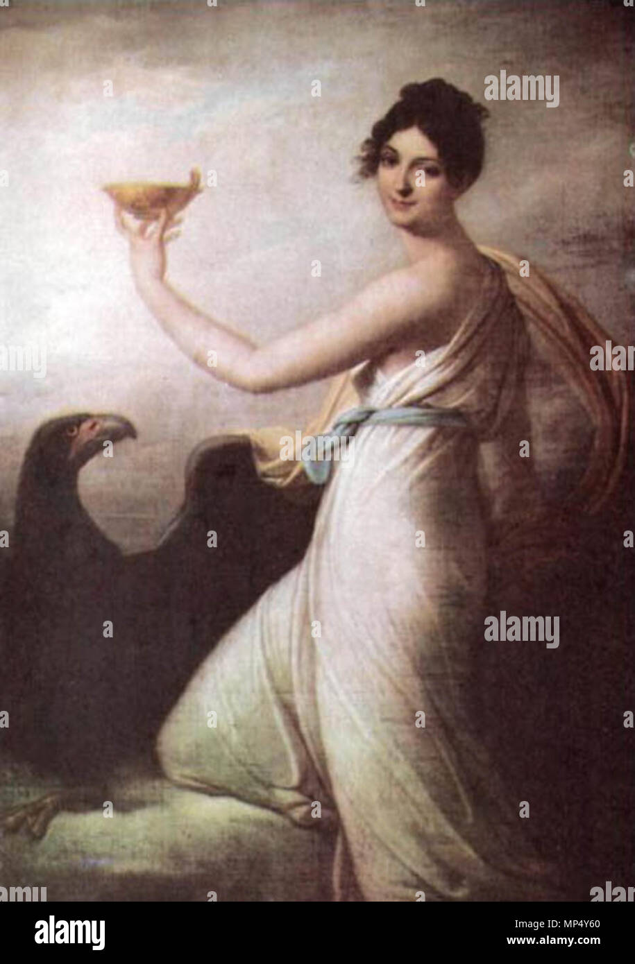 . Teresa Lubomirska (1785-1868), épouse de Henry Lubomirski Ludwig (1777-1850), affiché sous la forme d'Héra. 1809. 828 Lubomirskay par Grassi Banque D'Images