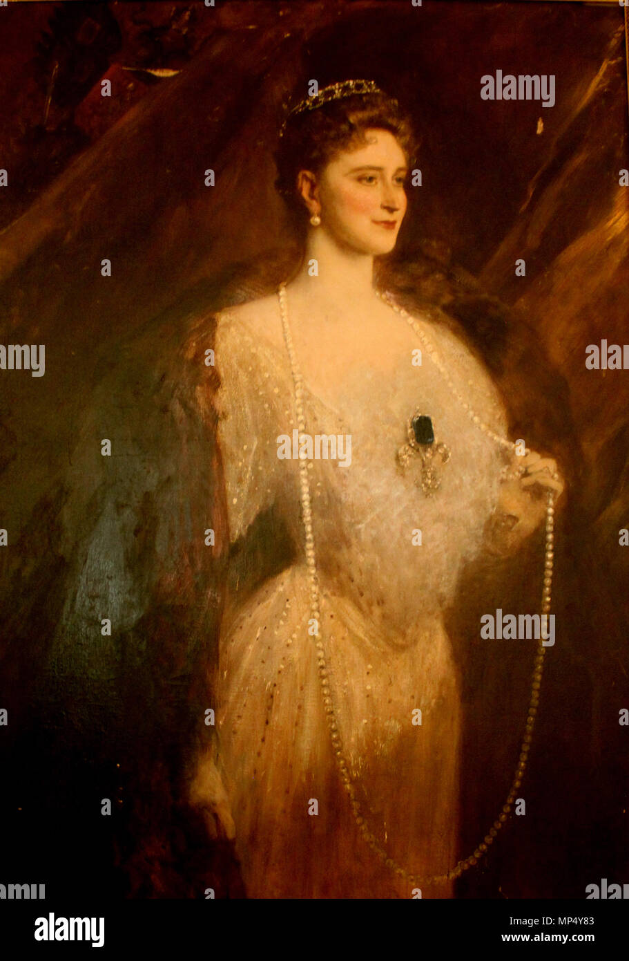 Portrait de l'impératrice Alexandra Fyodrovna. 19e siècle. 715 Jean-Joseph Benjamin-Constant - Portrait de l'impératrice Alexandra Fyodrovna Banque D'Images