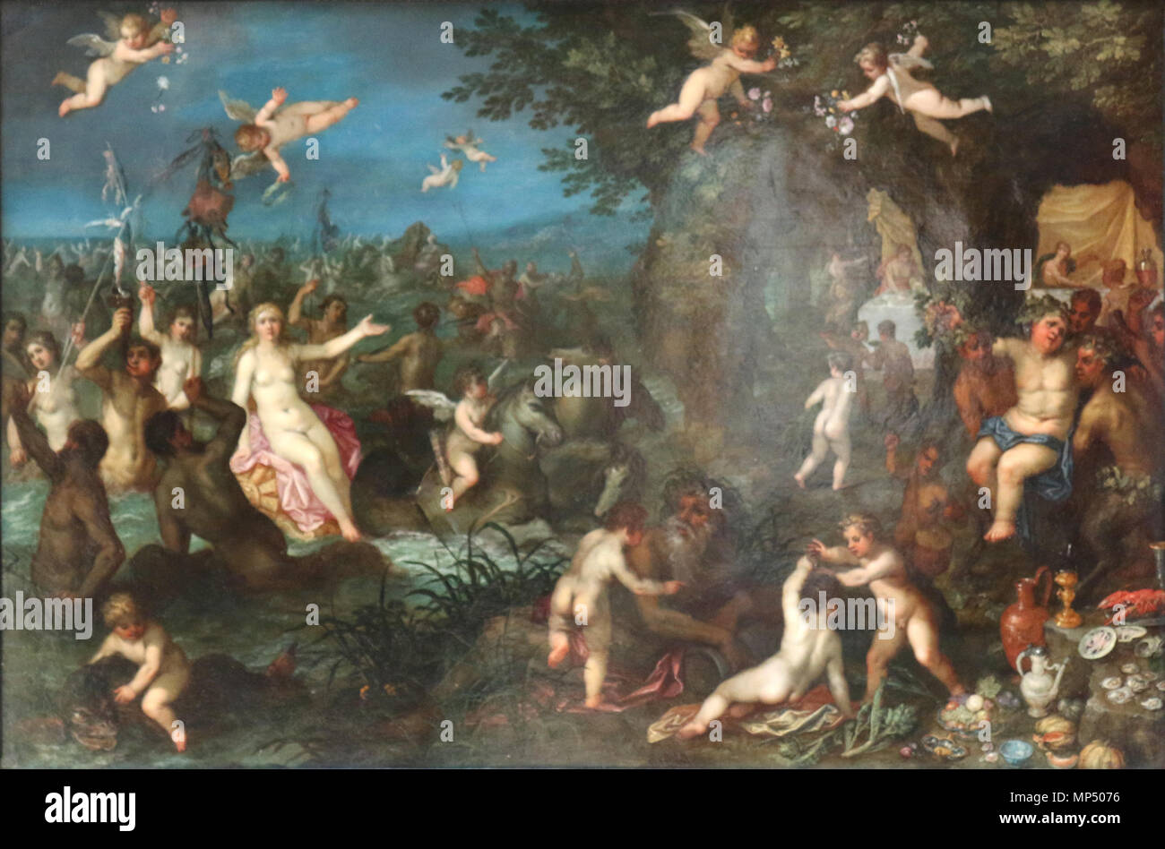 Français : Les noces de Bacchus et Ariane Nederlands : De bruiloft van Bacchus en Ariadne . 696 Jan Brueghel I-Bacchus Banque D'Images
