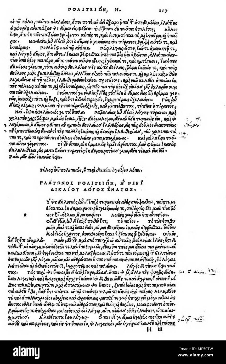 . Anglais : Politeia IX début. Édition princeps, Venise 1513. Deutsch : Politeia IX, Anfang. Édition princeps, Venise 1513. 1513. Platon (-427--347) noms alternatifs Platon ; Bolatu ; Platonas ; Platone ; Aplaton ; Aristocles Description philosophe grec et epigrammatist Date de naissance/décès 427 av. J.-C.-B. 347 Lieu de naissance/décès Classical Athens Athènes classique contrôle d'autorité : Q859 : 108159964 VIAF ISNI : 0000 0001 2096 469X ULAN : 500248317 RCAC : n79139459 35425332 1012 NLA : WorldCat Politeia IX début. Édition princeps Banque D'Images