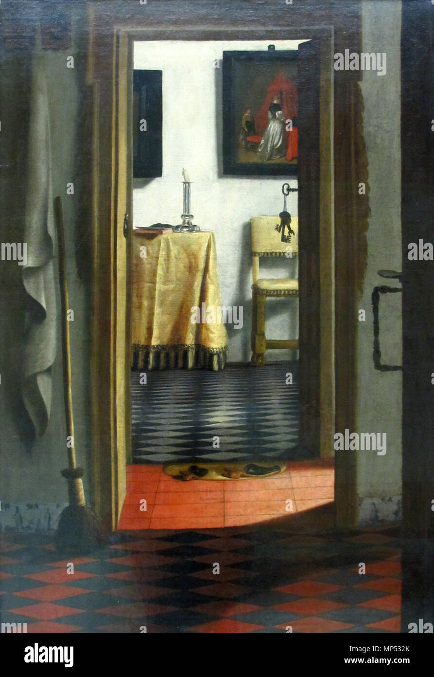 1246 Vue d'intérieur - Les Pantoufles - Samuel van Hoogstraten Banque D'Images