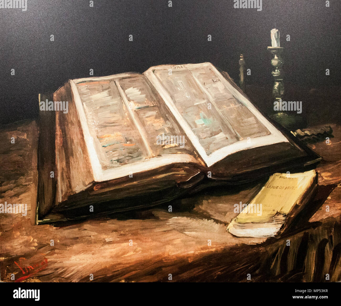 Magyar : Csendélet Bibliával Français : Bible Deutsch : Stillleben mit Bibel Nuenen, avril 1885. 1145 Nature morte avec Bible - Mon Rêve Banque D'Images