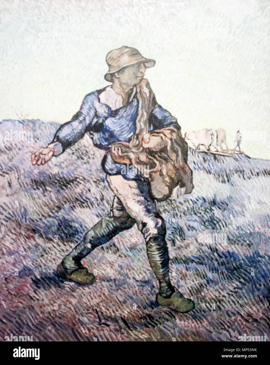 Magyar : UN nyomán vető (Millet, 1889) Anglais : semeur (après le Millet, 1889) Deutsch : Der Sämann (nach Millet) Octobre 1889. 1181 Le Semeur (après Millet) - Mon Rêve Banque D'Images