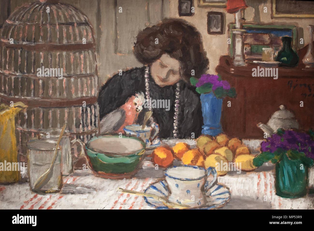 1062 - Rippl-Rónai Lazarine d'un perroquet Banque D'Images