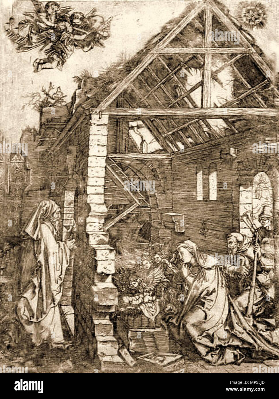 853 Marcantonio Raimondi (la) - UN Natividade Dürer Banque D'Images