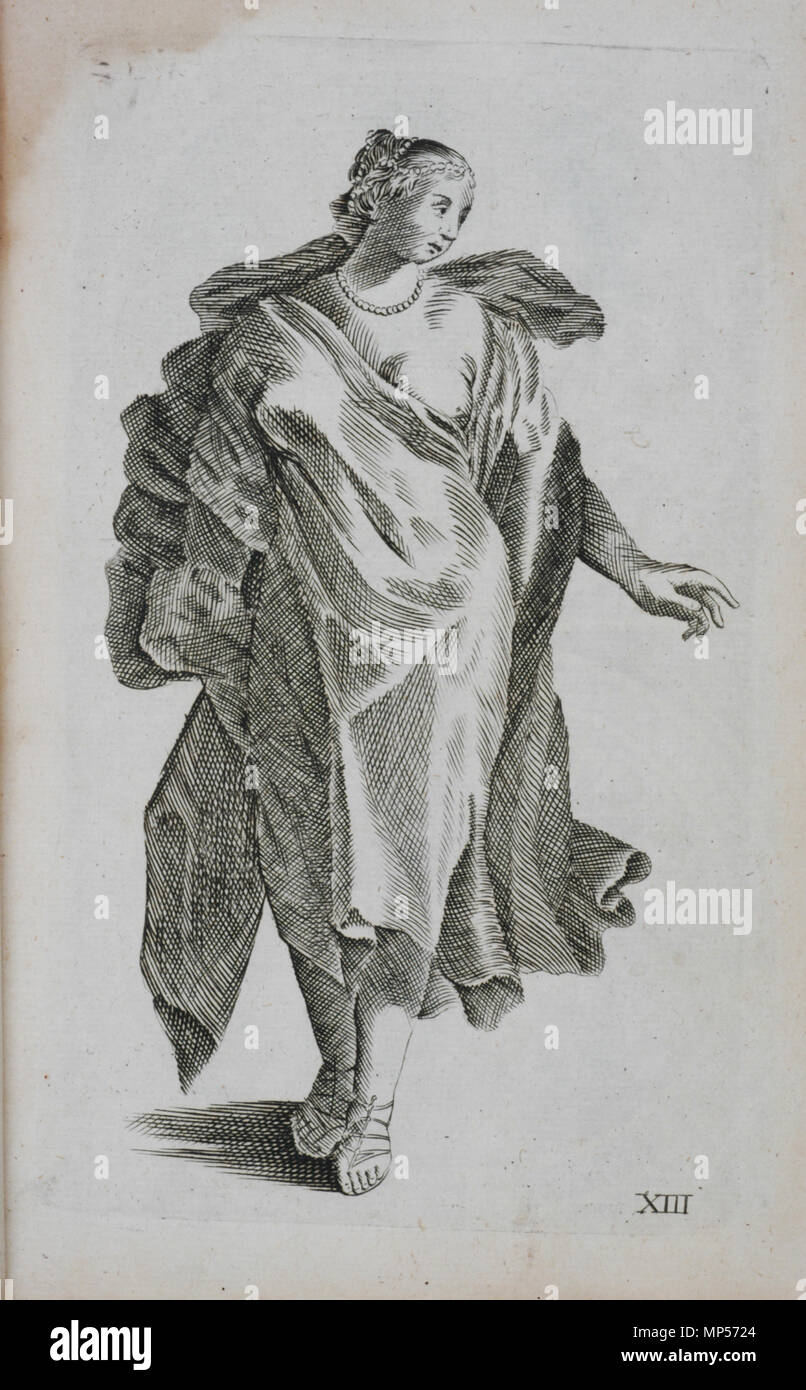 Xiii La Plaque Femme Vêtue Anglais Planche Xiii Femme