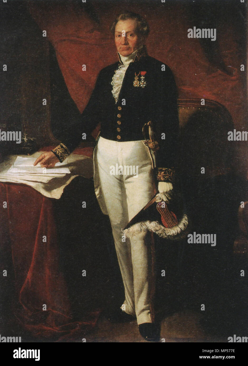 . Anglais : Petrus Regout (1801-1878), l'industriel néerlandais et fondateur de poteries de Maastricht (Sphinx). Ici dans son uniforme en tant que membre de la première chambre du Parlement néerlandais (1849-1859). Portrait par peintre inconnu, c 1850. 13 février 2014, 13:28:16. Peintre inconnu, c 1850980 Petrus Regout, ca1850 Banque D'Images