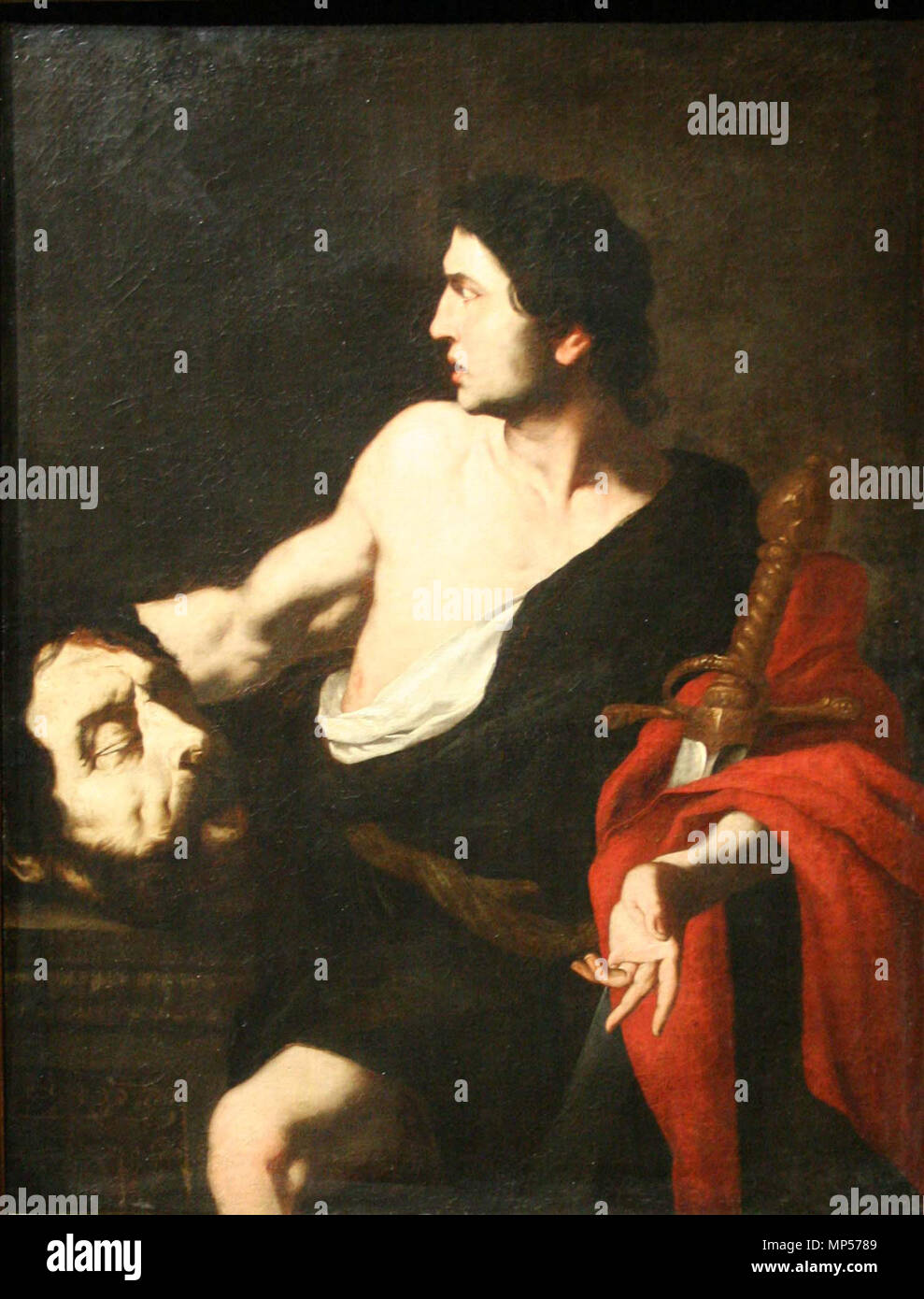 934 Novelli David et la tête de Goliath Banque D'Images