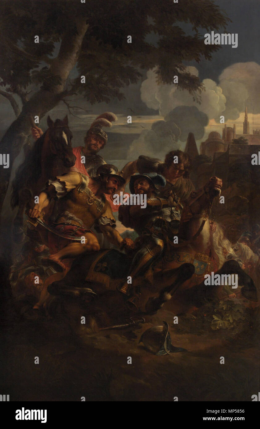 Anglais : Capture du Roi François I , à la bataille de Pavie 1681. Erasmus Quellinus 697 Jan - Capture du Roi François I , à la bataille de Pavie Banque D'Images